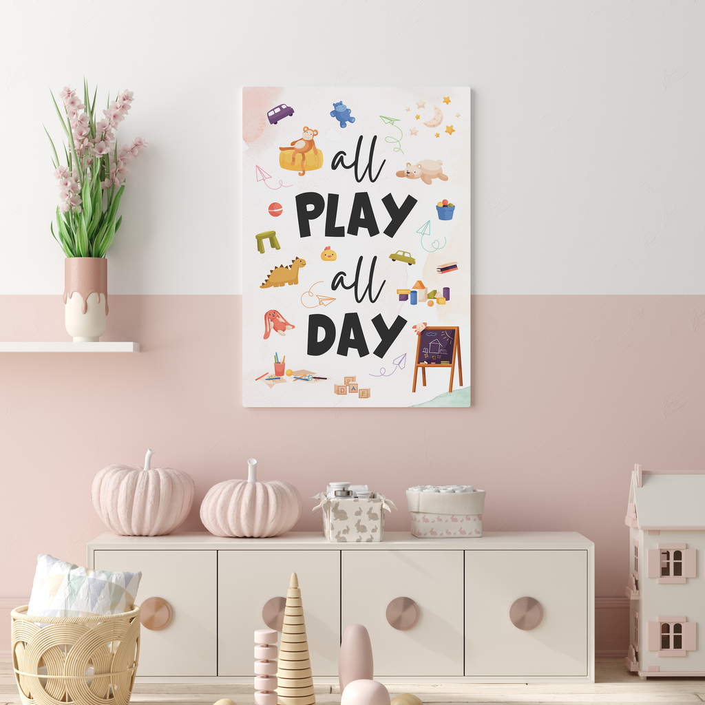 All Play All Day Canvas Art for Kids